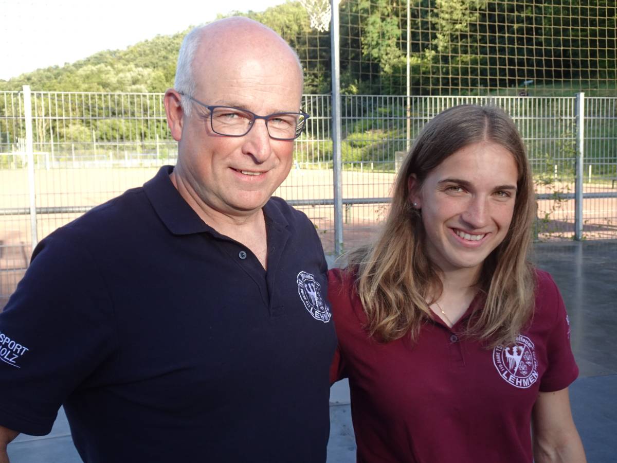 Trainer Stefan Kölsch und Lucia Surm