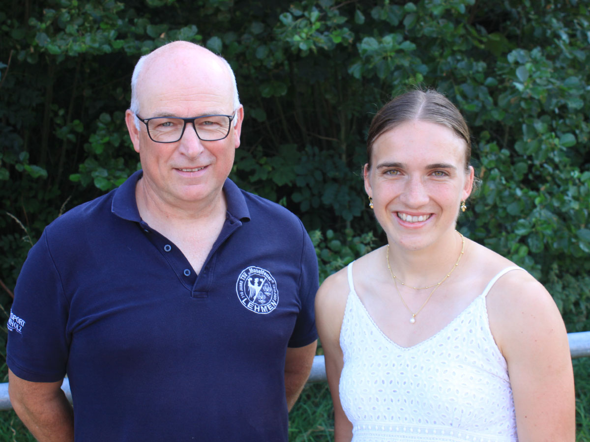 Trainer Stefan Kölsch und Lucia Sturm